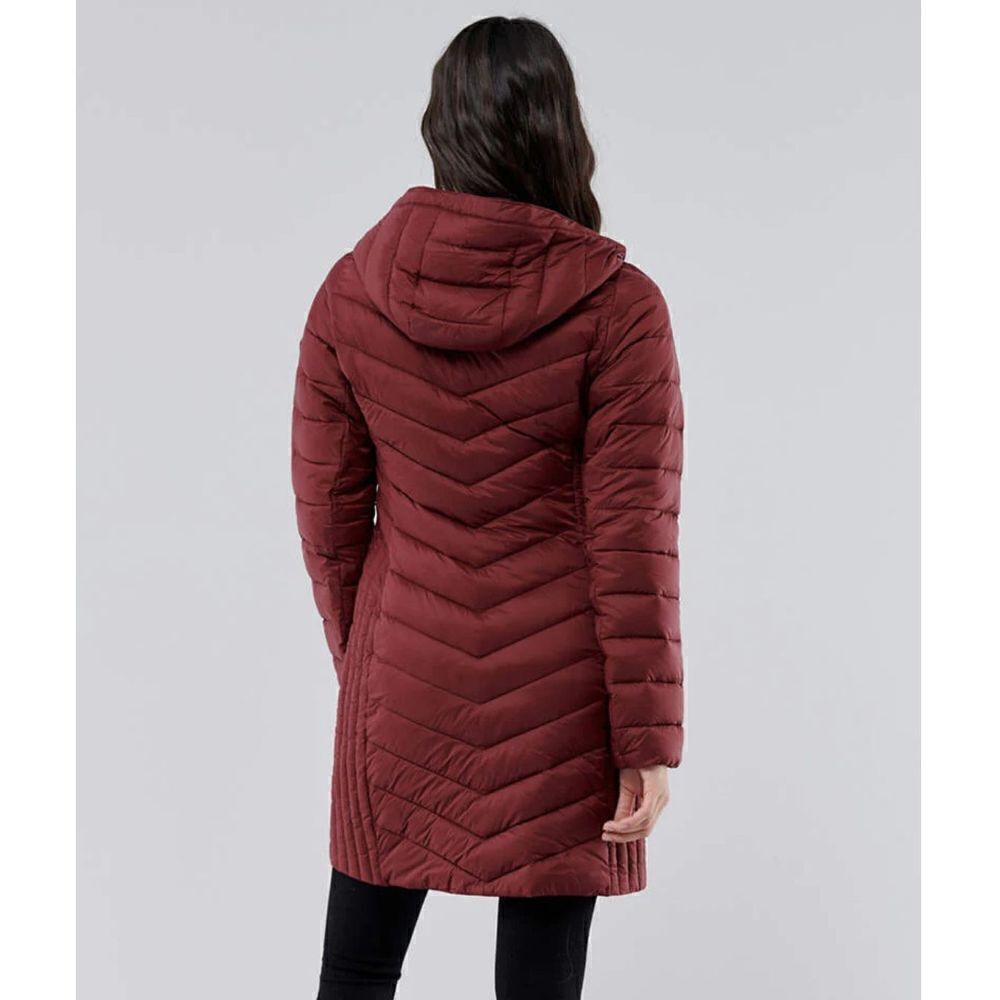 Hollister Lightweight Puffer Collection Parka Red Maroon Womens Size Small - Picture 3 of 8